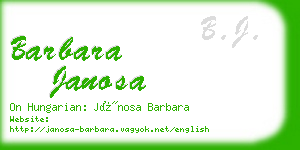 barbara janosa business card